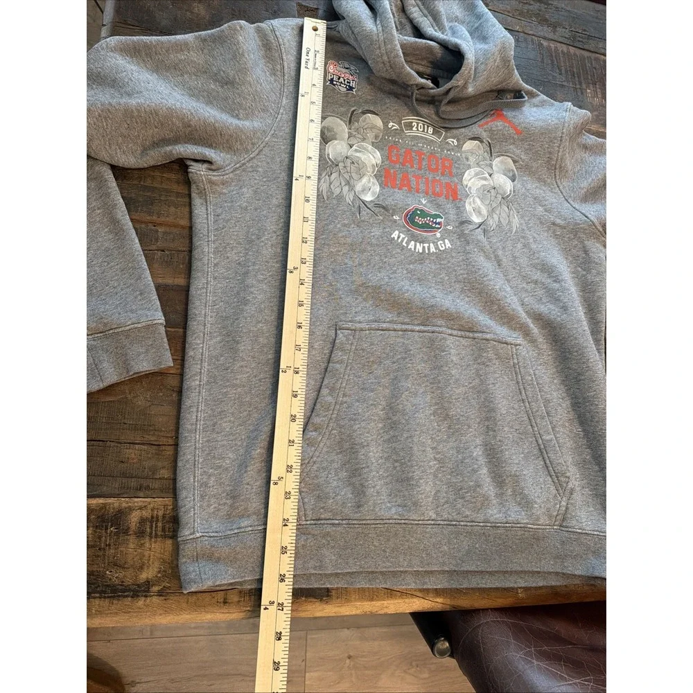 Florida Gators Nike Air Jordan Hooded Sweatshirt Mens MediumGray 2018Peach Bowl!